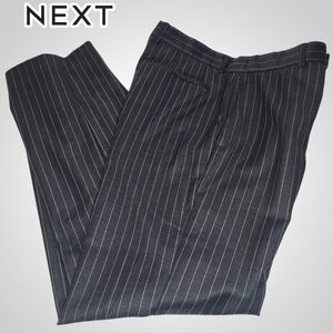 NEXT Wool Pinstripe Trousers - 34